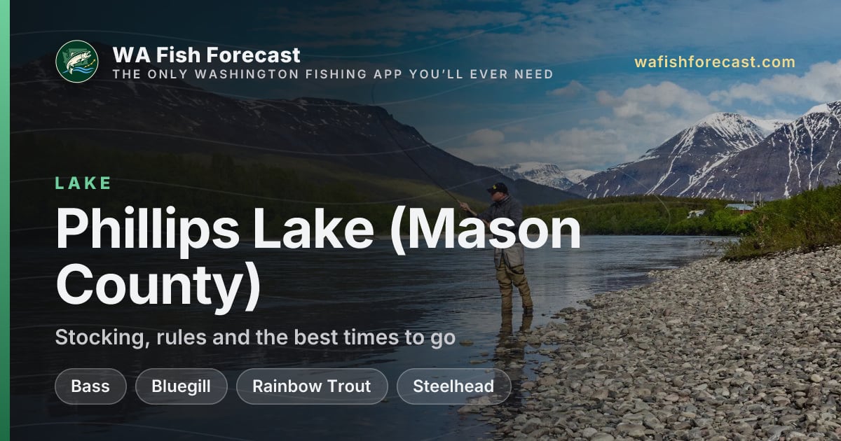 Phillips Lake (Mason County) fish counts, forecast & conditions · WA ...