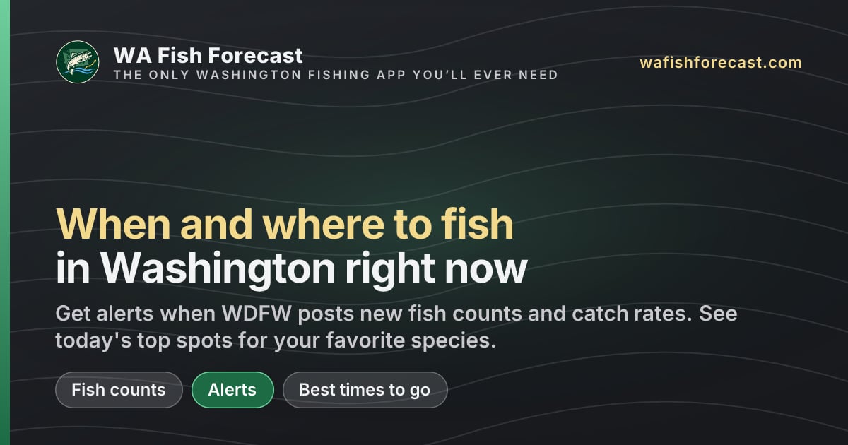 WA Fish Forecast — The only Washington fishing app you’ll ever need.